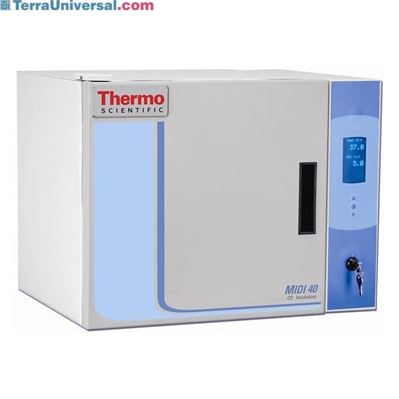 Midi™ 40 CO2 Incubator ideal for single user applications in limited lab spaces; coved SS interior and includes 4 shelves | 3615-78 displayed