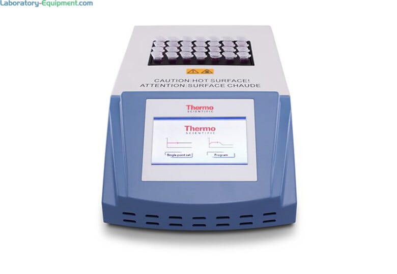 Touchscreen Dry Baths/Block Heaters accommodate a variety of block configurations for tubes, microtubes and microplates  |  5005-30 displayed