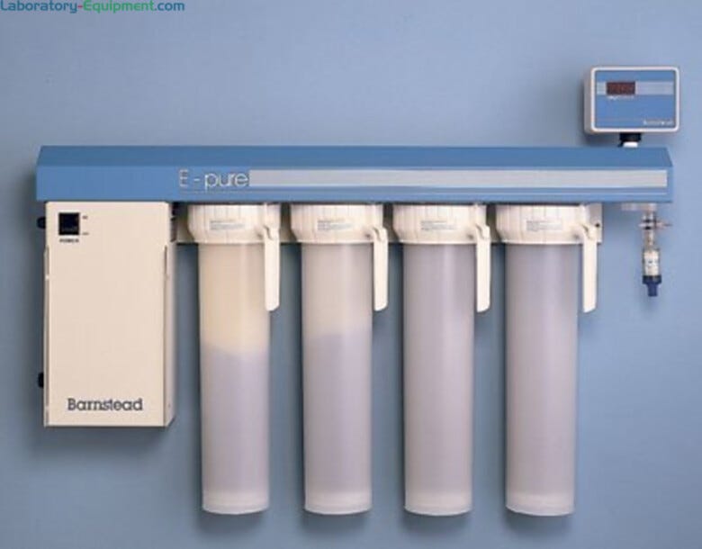 Separate cartridges allow use of tap/pretreated water, while micron filter removes bacteria & particulates | 3614-45 displayed