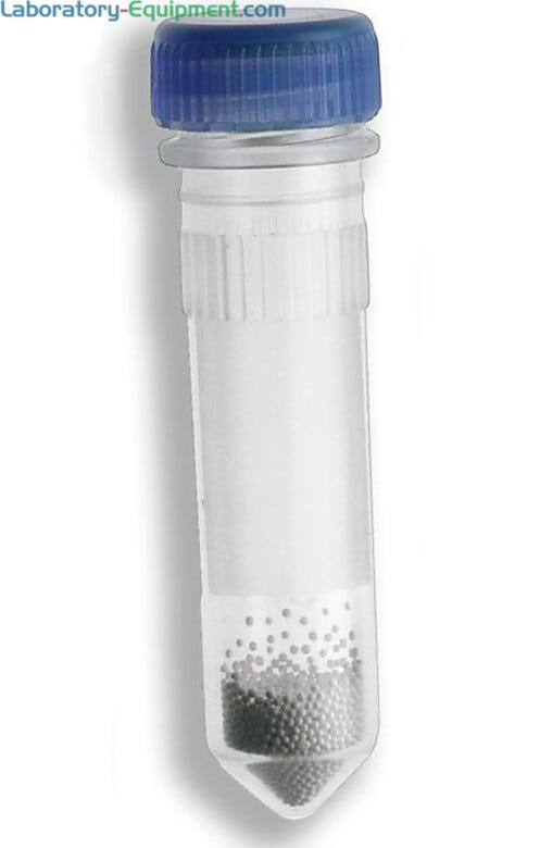 Small Beads are ideal for small samples, where as large beads are ideal for larger samples | 2826-05 displayed