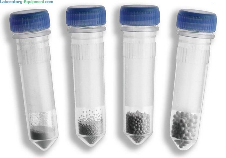 Includes one of each of the pre-filled tubes for ready to use with BeadBug Homogenizer | 2826-09 displayed