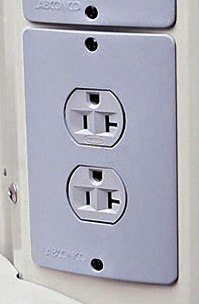 Duplex electrical receptacle for basic laboratory hood, 115V, 20A | 3646-12 displayed