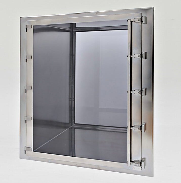 Simplifies contamination-free transfer of materials between classified spaces.  |  2638-81B-2-316 displayed
