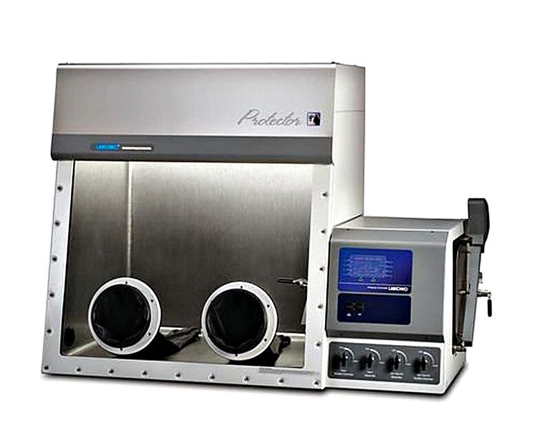 Protector Combination Glove Box provides hazardous material containment and inert gas purging to remove moisture, oxygen | 3644-16 displayed