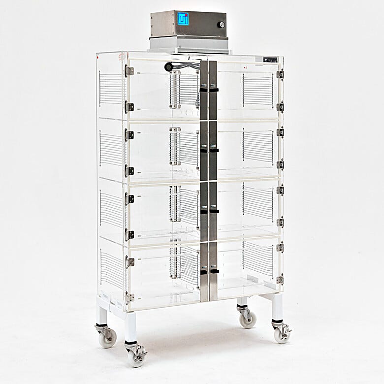 These Laminar Flow Cabinets are ideal for curing, drying , transporting and storing sensitive components such as optical assemblies and tools  |  9700-PP-01 displayed