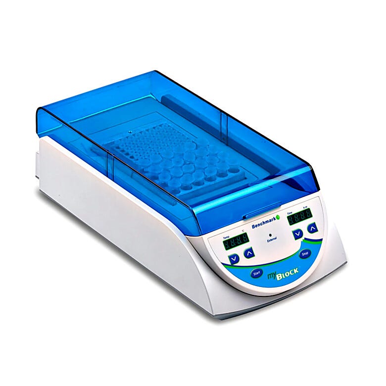 myBlock™ Digital Dry Baths by Benchmark Scientific feature precise heating and intuitive controls  |  2818-08 displayed