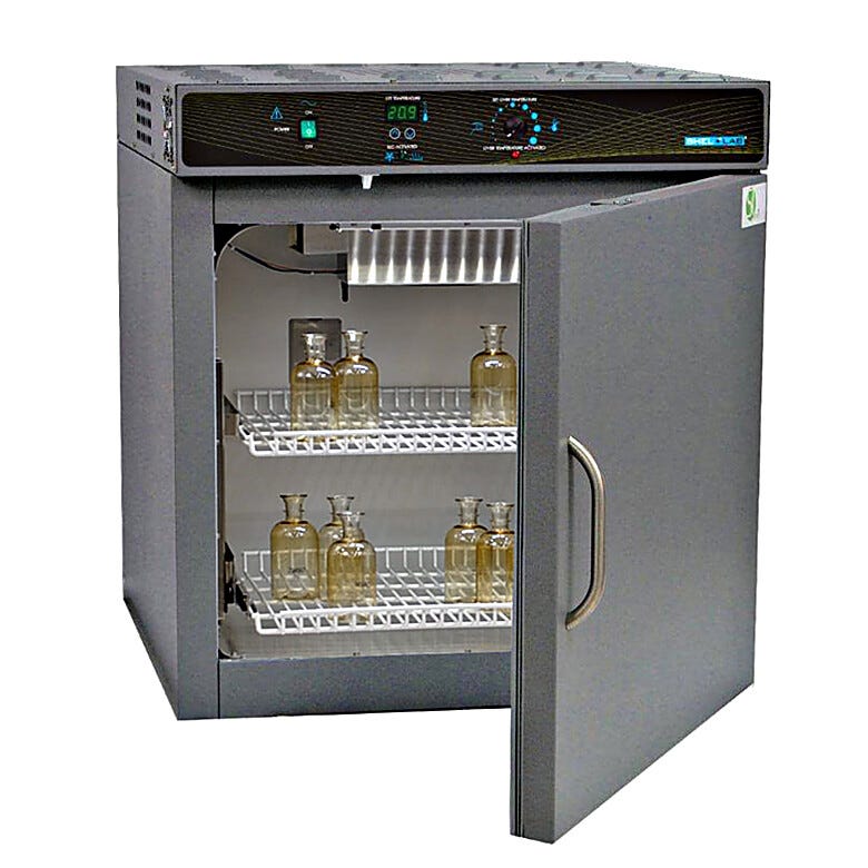 Shel Lab B.O.D.Thermoelectric Cooled Incubator accepts 120 BOD bottles; includes 2 adjustable shelves with a 75 lb. load capacity   |  3901-34 displayed