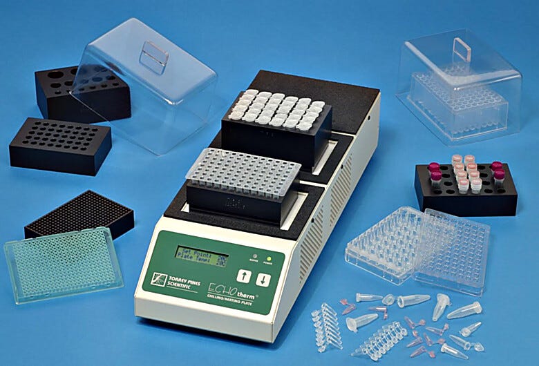 Chills and heats biological samples from -10 degrees C to 100 degrees C with precise control | 5005-04 displayed