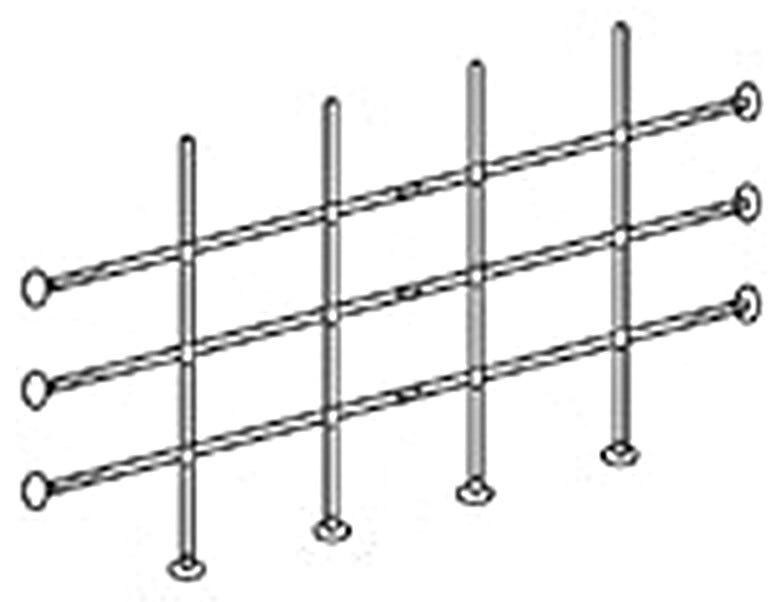 Kits include stainless steel rods, connectors, instruction sheet and drill template. | 3645-22 displayed