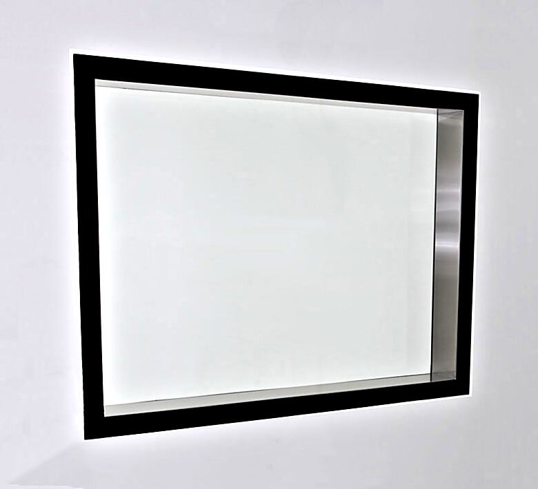 Attractive frameless windows clean easily and add visibility to modular cleanrooms.  |  6603-24 displayed