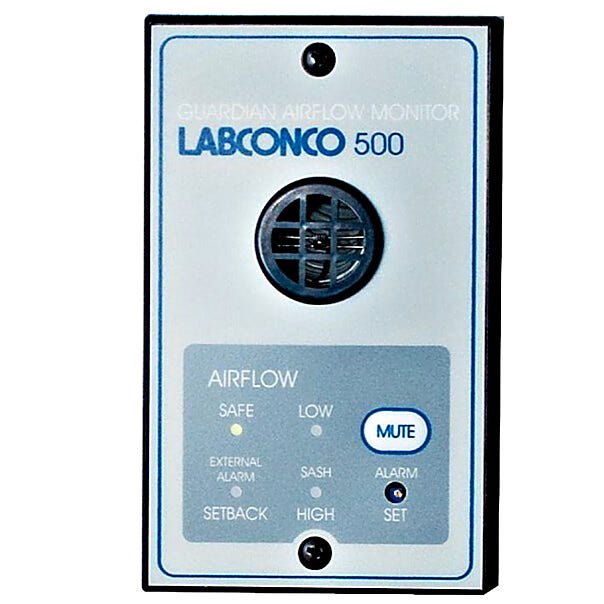 Labconco Guardian 500 Airflow Monitor compatible with Basic Laboratory Hoods | 3646-PP-04 displayed