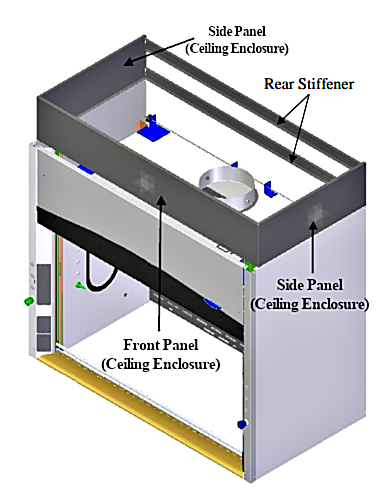Three-sided Ceiling Enclosure Kit for Labconco Hoods  |  3648-56 displayed