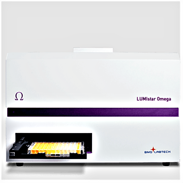 BMG LabTech LUMIstar Omega Dedicated Microplate Luminometer with top and bottom readings, 5 measurement modes and measurements up to 384-well plates | 8000-90 displayed