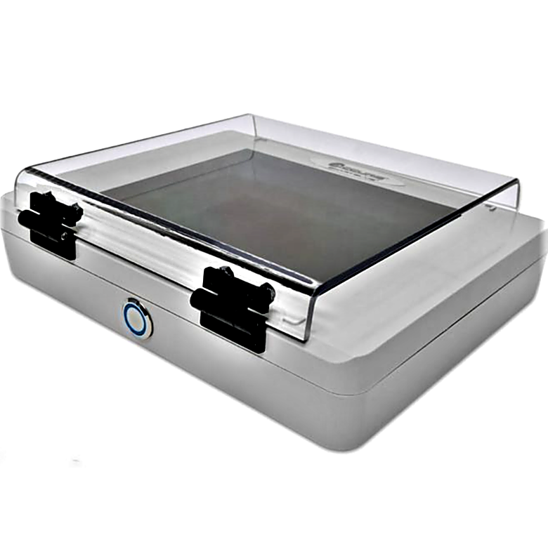 MyView E3100 Transilluminator by Accuris with 302 nm, four 6W UV bulbs, a 165 x 135 mm viewing surface and a UV blocking cover; compatible with SmartDoc
