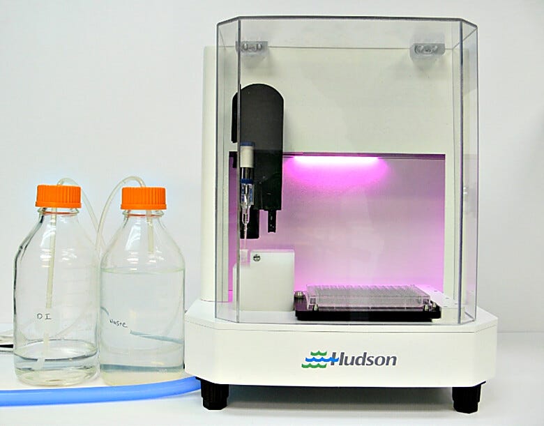 Rapid pH Automatic pH Instrument with probe by Hudson Robotics simultaneously measures up to 96 samples | 3030-52 displayed