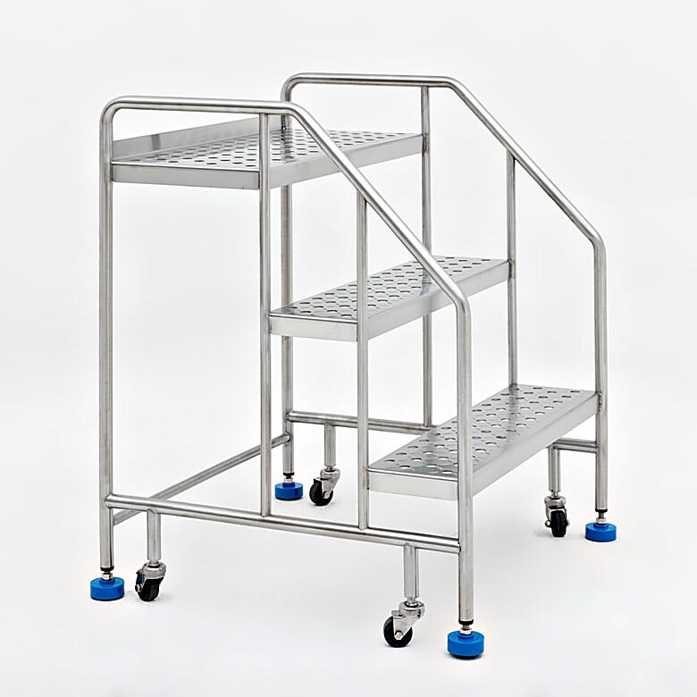 Mobile Work Platform; Round Tube, 304 or 316 Stainless Steel, 36