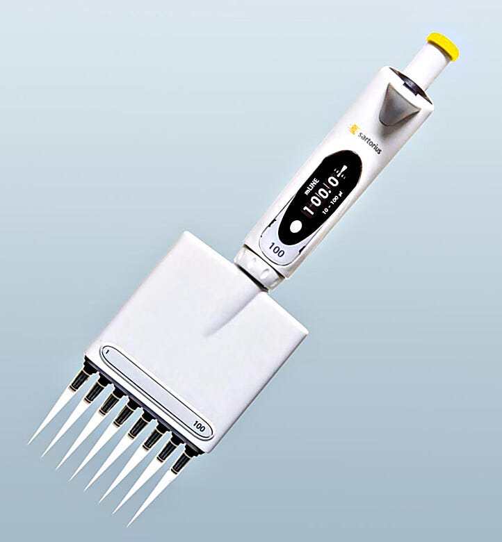 Designed for extended periods of repetitive pipetting  |  5704-08 displayed