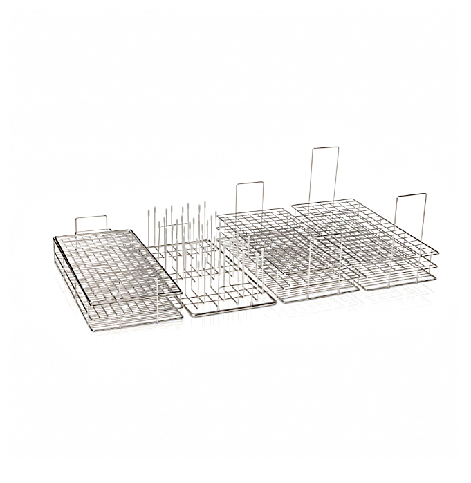 Labconco SteamScrubber Microbiology Kit #4577300 includes: 15-18 mm and 10-12 mm Culture Tube Inserts, retainer top, and two 48-pin inserts  |  6921-90 displayed