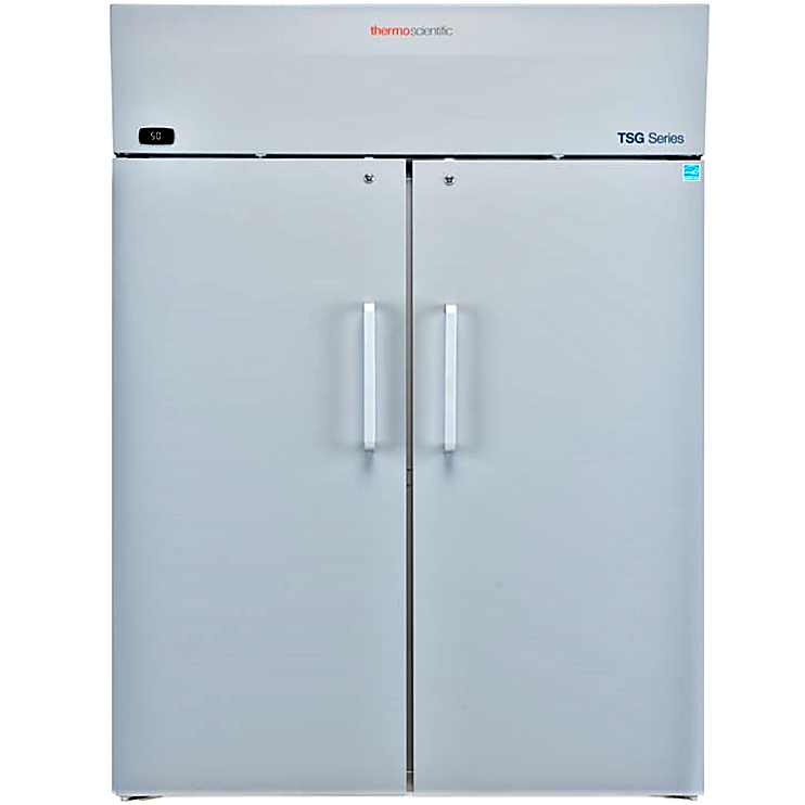 51.1 cu. ft. TSG5005SA Solid Door Lab Refrigerator by Thermo Fisher Scientific with a 2–8°C temperature range feature insulated doors and heat-free defrost