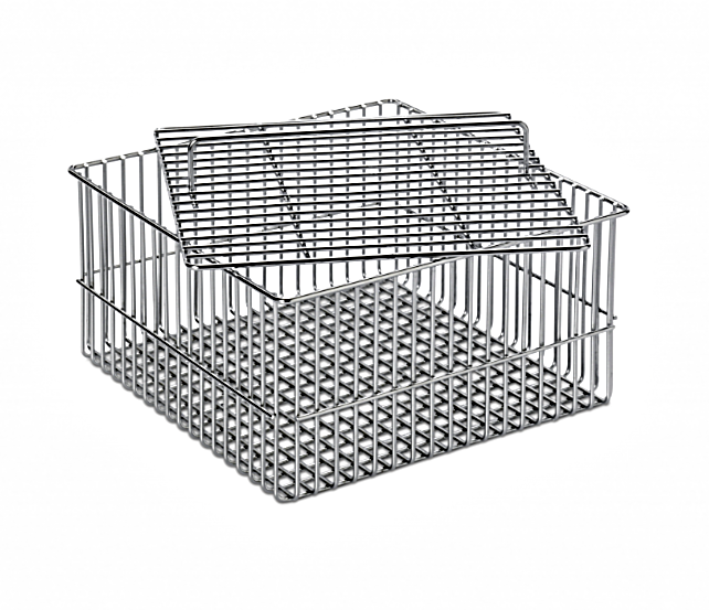 304 stainless steel Utensil Basket with Cover for upper and lower standard and spindle racks compatible with Labconco Labware Washers, 4573100  |  6927-72 displayed