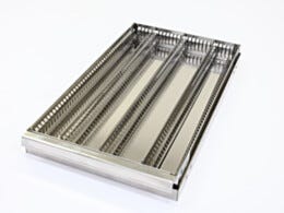 Tray; Non-Perforated, 304 Stainless Steel, Large-Width, 14.75