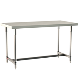 Metro TableWorx Mobile-Ready Work Table 316 Stainless Steel 304 I-Frame 24