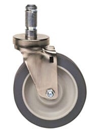 Metro Super Erecta Caster Stem/Swivel Brake Chrome-Plated Steel and Hi-Modulus Rubber 5