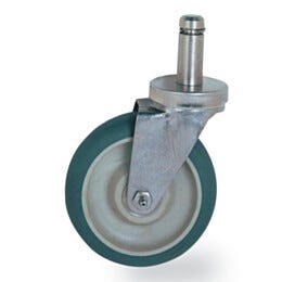 Metro Super Erecta Stem/Swivel Caster Chrome-Plated Steel and Hi-Modulus Rubber 250 lbs 5
