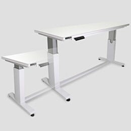 Work Station, Cleanroom, ErgoHeight®; Static-Dissipative Laminate, Solid Top, 48