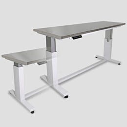 Work Station, ErgoHeight®; 304 Stainless Steel, Solid Top, 48