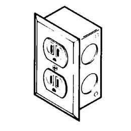 Electrical Receptacle: Duplex for Fiberglass Hood, 120V, 60 Hz