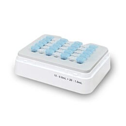 Combination block, 15x0.5ml and 20x1.5ml, for MultiTherm Touch Shaker, Benchmark Scientific, H5100-CMB