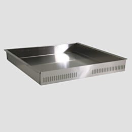Tray; Non-Perforated, 304 Stainless Steel, 21.3