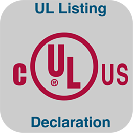 UL Listing Declaration for Terra Modular Cleanrooms