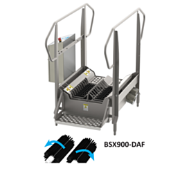 Best Sanitizers Compact Walk Through Boot Scrubber, Dual Sole Brushes, 120 V BSX900-DAF-115V
