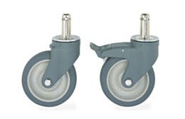 Metro MetroMax iQ Caster Stem/Swivel 304 Stainless Steel and Antimicrobial Polyurethane 5