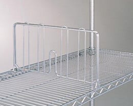 Shelf Divider for D Wire Shelves; 304 Stainless Steel, 8