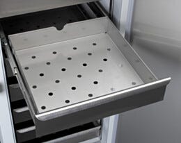 Thermo Scientific Drawers Complete Set of 5 Stainless Steel Roll-Out for 11.5 Cu. Ft. Lab Refrigerators Qty. 5 7445