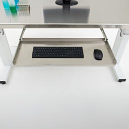 Tray; Keyboard, Roll-Out, Stainless Steel