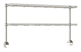 Metro Productivity Riser with Two 304 Stainless Steel Wire Overshelves for 72