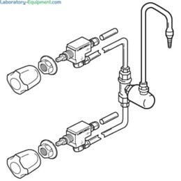 Labconco Service Fixture Kit Mixed Hot/Cold Water, Brass Gooseneck Faucet, for Fume Hood 9828000