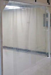 Curtain Paneling; Anti-Static PVC, 40 mil, 24' H, in 48