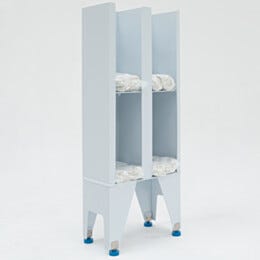 Garment Dispenser Station; 28 Compartments, Double Sided, Polypropylene, 84