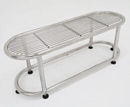 BioSafe® Gowning Bench; 316L Stainless Steel, Tubular Top, 48