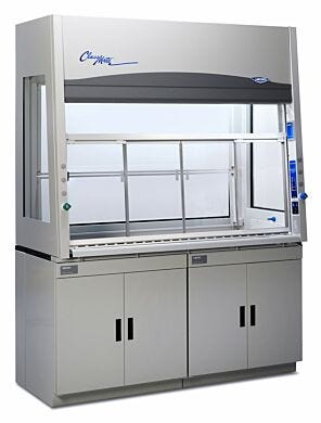 Labconco’s Protector ClassMate is a benchtop fume hood that is ideal for positioning away from the wall; work surfaces and exhaust blowers are sold separately.  |  3649-49 displayed