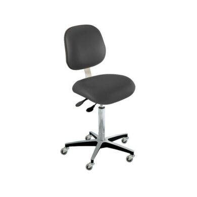 Type C Ergonomic Laboratory Chairs from BioFit feature a larger backrest, along with chrome-plated components and ergonomic adjustability  |  