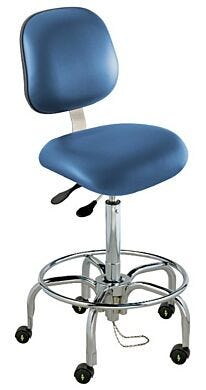 Ergonomic static-control chair features ''Soft Touch'' height adjustment  |  2802-77 displayed