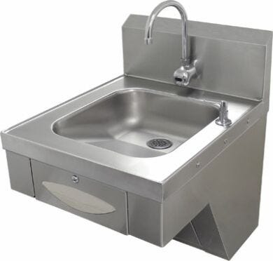 Adavnce Tabco Hands Free wall mounted sink, ADA compliant, taperred bowl design (Model 7-PS-41)  |  6901-48 displayed