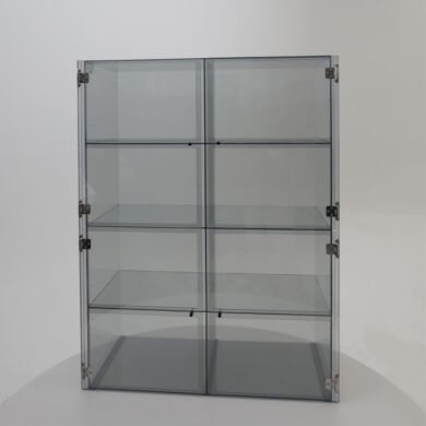 Laboratory storage cabinet with 8 chambers and 4 doors, SDPVC construction and self-closing hinges for general cleanroom use  |  