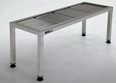 ISO 5 Free Standing Rod Top Gowning Bench  |  1530-10 displayed